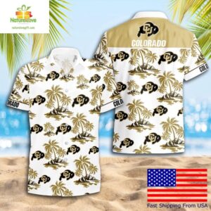 Colorado Buffaloes Hawaiian Shirt Coconut Tree Logo Summer Pattern
