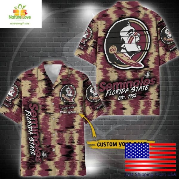 Florida State Seminoles Ikat Hawaiian Shirt for Fans