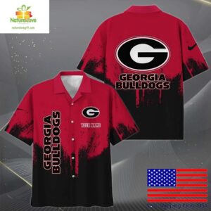 Georgia Bulldogs Hawaiian Shirt Paint Splatter Design for Fans
