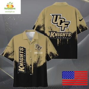 UCF Knights Hawaiian Shirt Paint Splatter Design for Fans