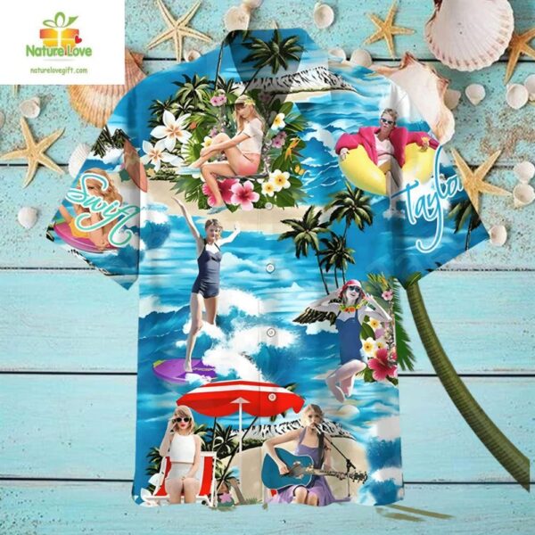 Taylor Swift Hawaiian Shirt Beach Vacation Tee