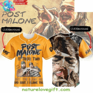 Post Malone It Takes Two Personalized Baseball Jersey Custom Name
