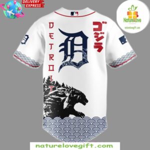 Godzilla x Detroit Tigers Japan Edition 2025 Baseball Jersey