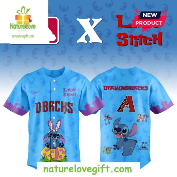 Arizona Diamondbacks MLB Lilo and Stitch Baseball Jersey