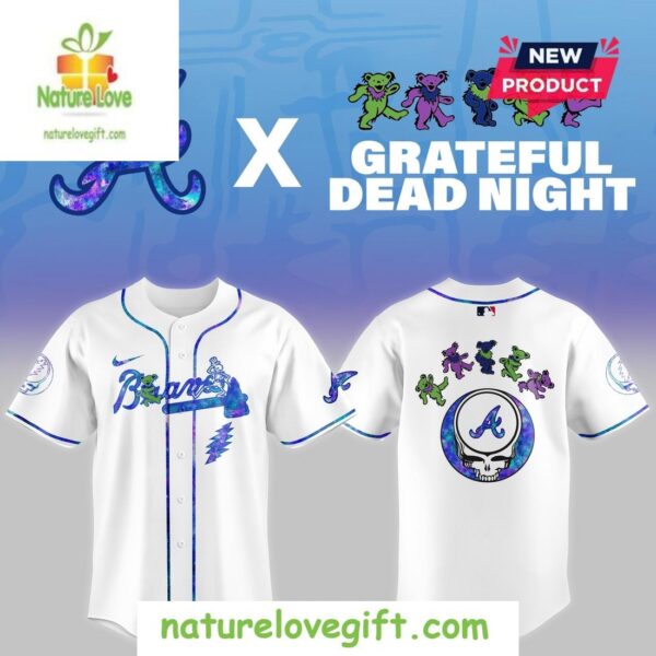 Atlanta Braves 2025 Grateful Dead Night Baseball Jersey