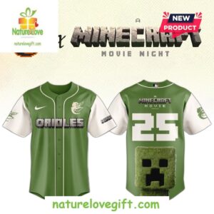 Baltimore Orioles MLB Minecraft Movie Night Baseball Jersey