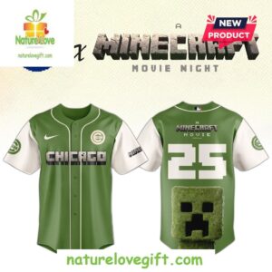 Chicago Cubs MLB x Minecraft Movie Night Baseball Jersey 2