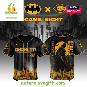 Cincinnati Reds MLB x Batman Game Night Baseball Jersey 2
