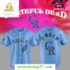 Colorado Rockies Grateful Dead Night Blue Baseball Jersey