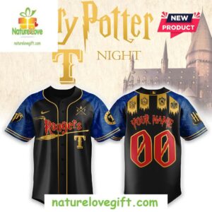 Custom Texas Rangers Harry Potter Night Heritage Baseball Jersey