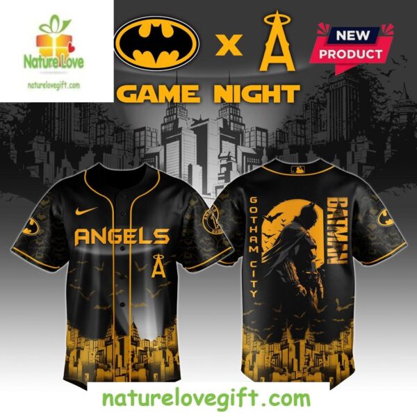 Los Angeles Angels MLB Batman Game Night Baseball Jersey