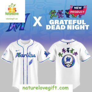 Miami Marlins 2025 Grateful Dead Night Baseball Jersey