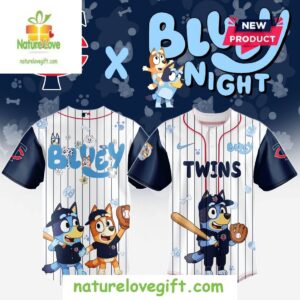 Minnesota Twins MLB x Bluey And Bingo Baseball Jersey 2
