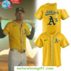 Nike Oakland Athletics Yellow Baseball Jersey