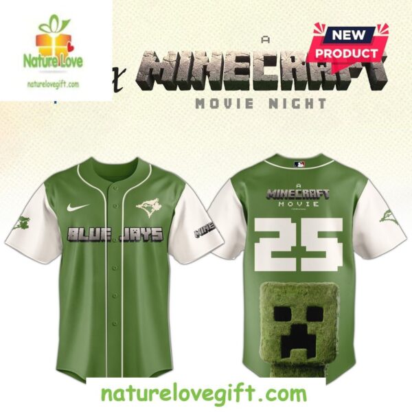 Toronto Blue Jays MLB Minecraft Movie Night Baseball Jersey