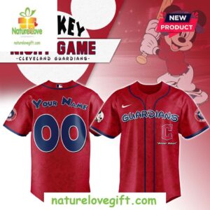 Custom Cleveland Guardians Mickey Night Game Baseball Jersey