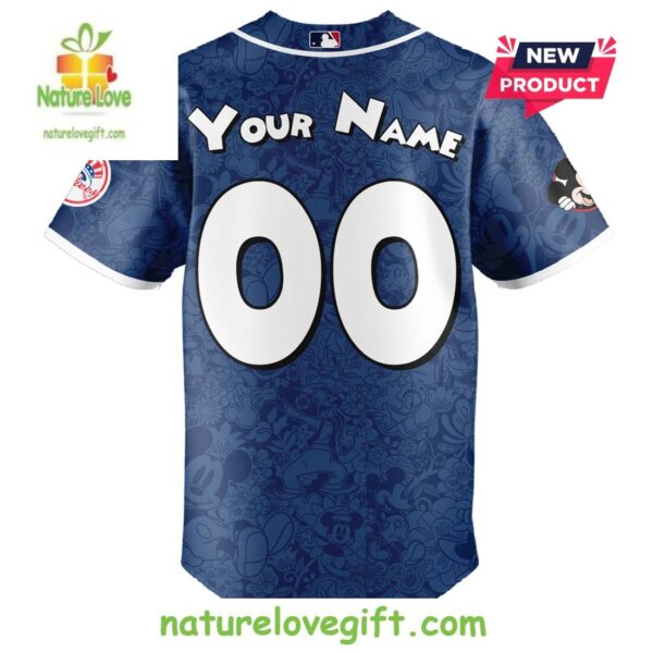Custom New York Yankees Mickey Night Game Baseball Jersey