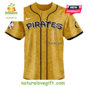 Custom Pittsburgh Pirates x Mickey Night Game Baseball Jersey 2