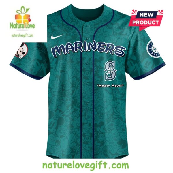 Custom Seattle Mariners Mickey Night Game Baseball Jersey