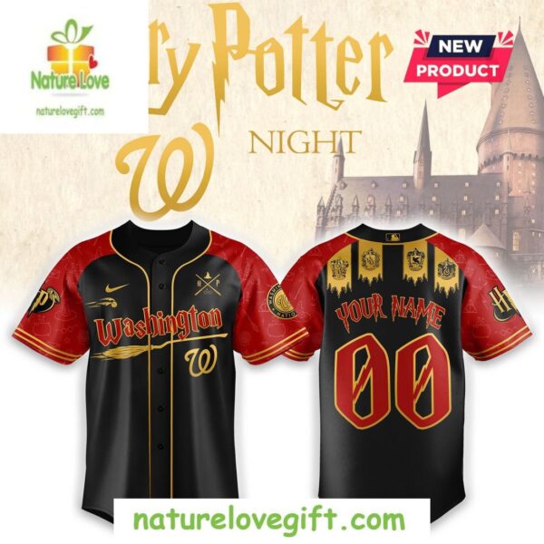 Custom Washington Nationals Harry Potter Night Heritage Baseball Jersey