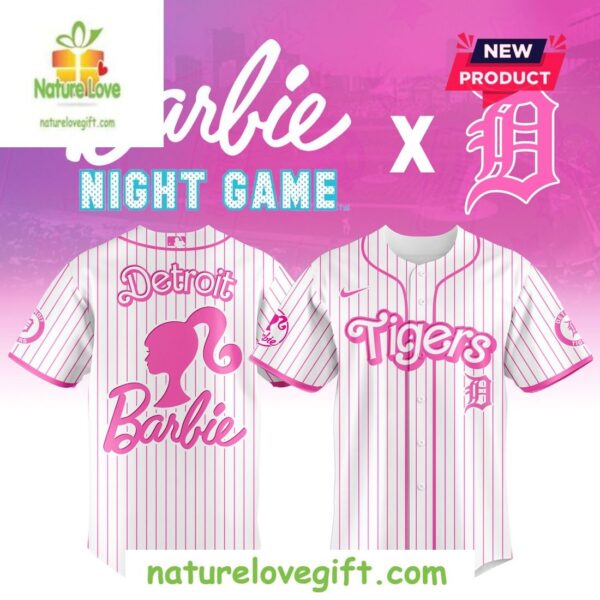 Detroit Tigers MLB Barbie Night Game Baseball Jersey