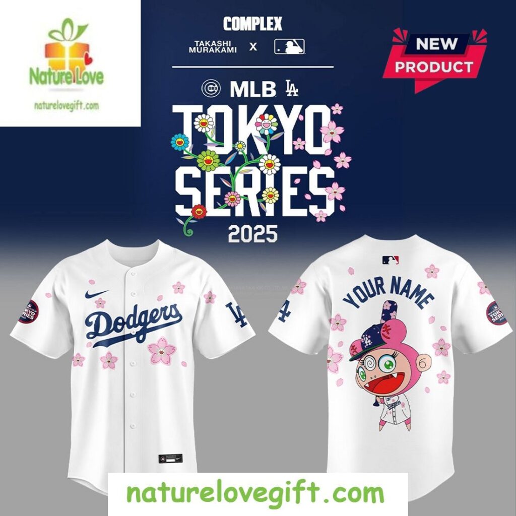 Dodgers Takashi Murakami MLB Tokyo Series White Baseball Jersey