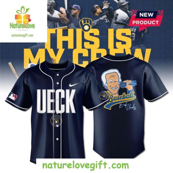 Mr Baseball Bob Uecker Milwaukee Brewers Baseball Jersey
