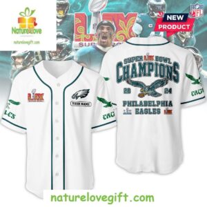 Super Bowl LIX Champions 2025 Eagles Baseball Jersey 2