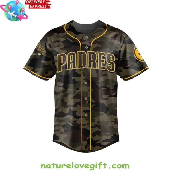 San Diego Padres Camo Jersey Baseball Fan Apparel