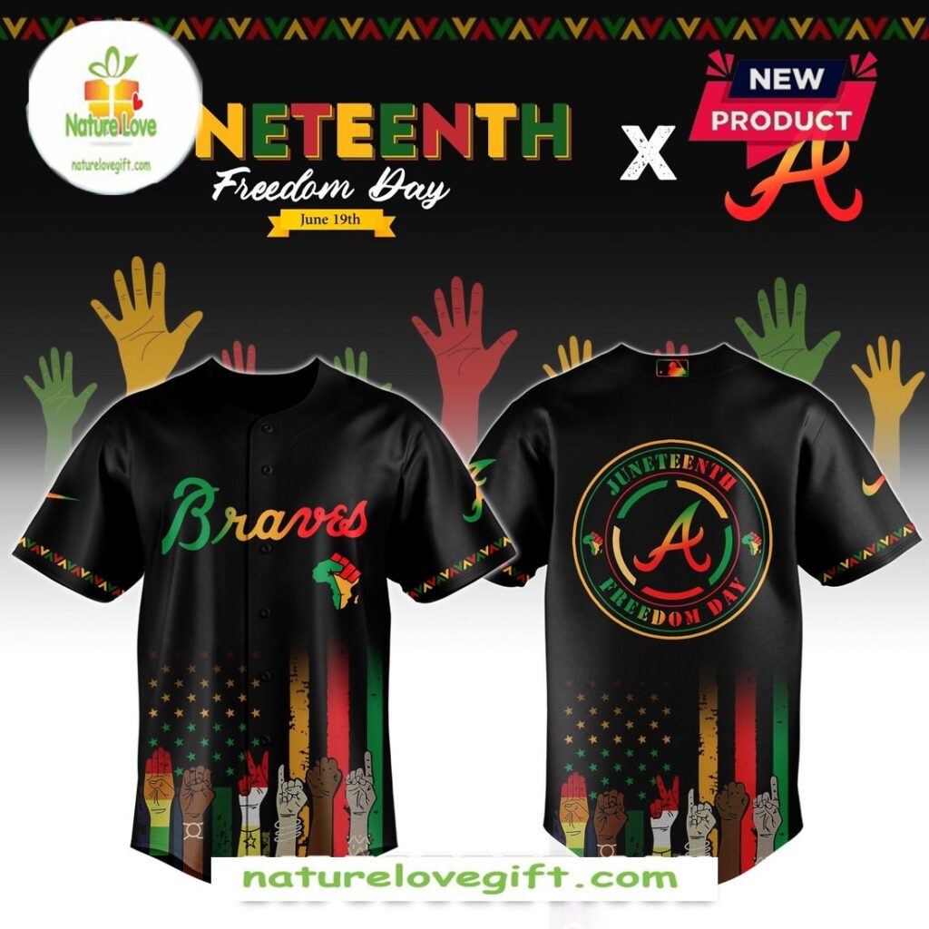 Atlanta Braves MLB x Juneteenth Baseball Jersey 1 Atlanta Braves MLB x Juneteenth Baseball Jersey 1