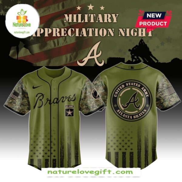 Atlanta Braves MLB Army Military Appreciation Night Baseball Jersey