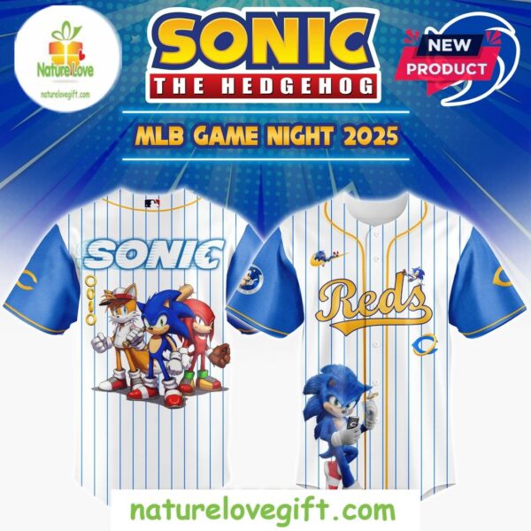 Cincinnati Reds Sonic Game Night Baseball Jersey MLB