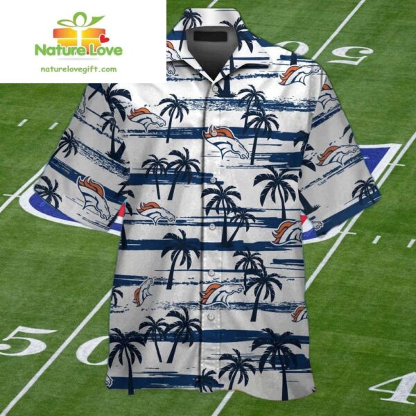 Denver Broncos Hawaiian Shirt Set for Men Women Tropical Aloha Style