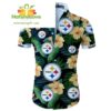 Pittsburgh Steelers Hawaiian Shirt Tropical Floral Short Sleeve