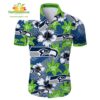 Seattle Seahawks Hawaiian Shirt Tropical Floral Short Sleeve Tee