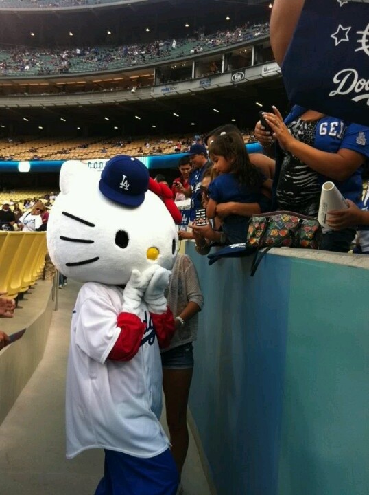 Hello kitty at the dodger game! #LA #hellokitty