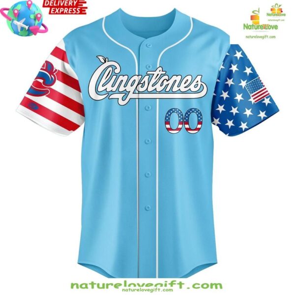 Columbus Clingstones Baseball Jersey 4th Of July Special Edition