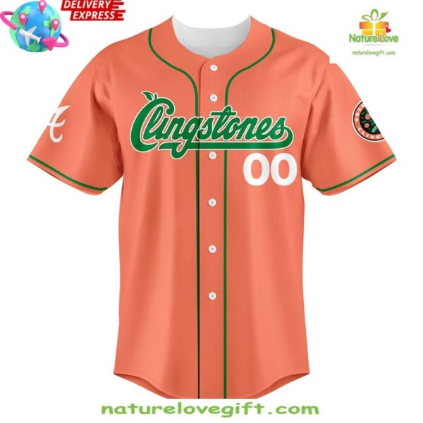 Columbus Clingstones Peach Baseball Jersey
