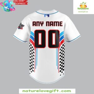Rocket City Trash Pandas 2025 Racing Night Edition Baseball Jersey InspirDG 3