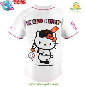 San Francisco Giants x Hello Kitty Special White Jersey InspirDG 3