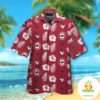 Hawaiian Razorbacks Aloha Shirt Tropical Design Short Sleeve Shirts