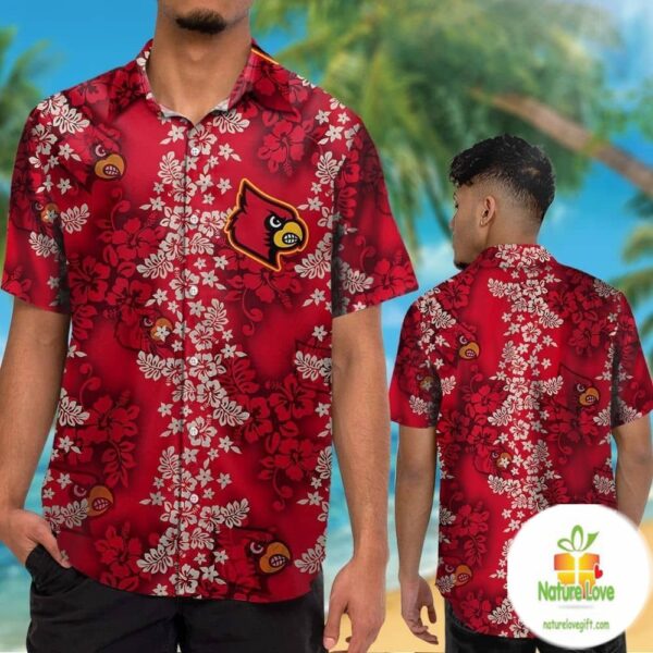 Louisville Cardinals Hawaiian Shirt Tropical Aloha Button Up HWS-FAVJER