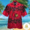Louisville Cardinals Hawaiian Shirt Tropical Short Sleeve Button Up