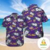LSU Tigers Hawaiian Shirt Short Sleeve Button Up Aloha Tropical VER012
