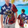 Michigan Wolverines Floral Hawaiian Shirt Tropical Aloha Shirts