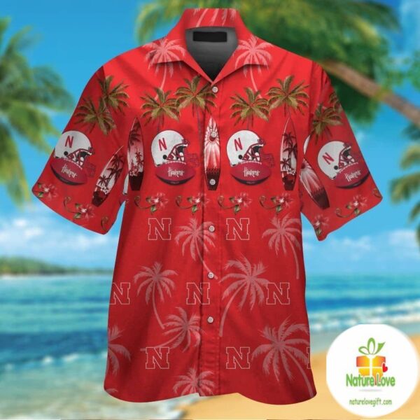 Nebraska Cornhuskers Hawaiian Shirt Tropical Aloha Button Up
