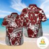 Oklahoma Sooners Hawaiian Shirt Fishing Short Sleeve Button Up