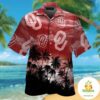 Oklahoma Sooners Short Sleeve Button Up Tropical Hawaiian Shirt