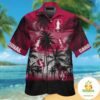 Stanford Cardinal Tropical Hawaiian Shirt Short Sleeve Button Up Shirts