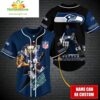 Custom Seattle Seahawks Baseball Jersey NFL Gift for Fans